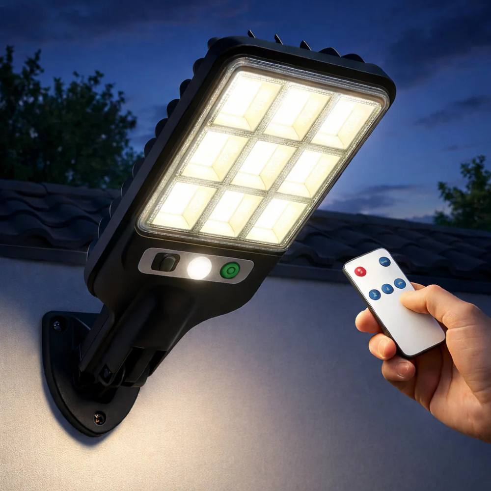 Outdoor Motion Sensor Solar Powered Wall Lamp - Ortekor