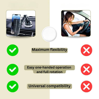 Support de téléphone de voiture Easy Fit avec prise sécurisée et rotation réglable