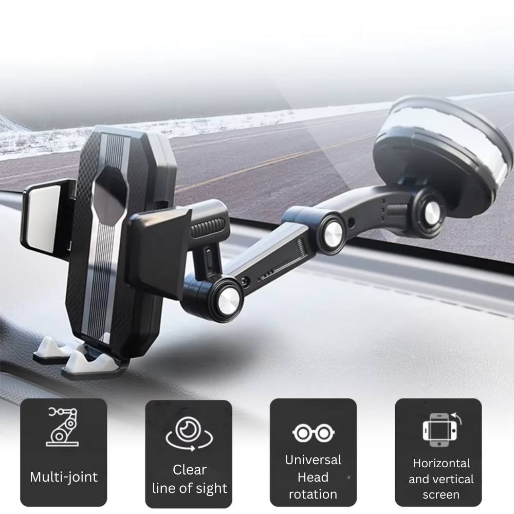 Support de téléphone de voiture Easy Fit avec prise sécurisée et rotation réglable