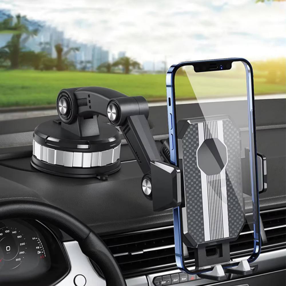 Easy Fit Car Phone Holder with Secure Grip and Adjustable Rotation - Ortekor