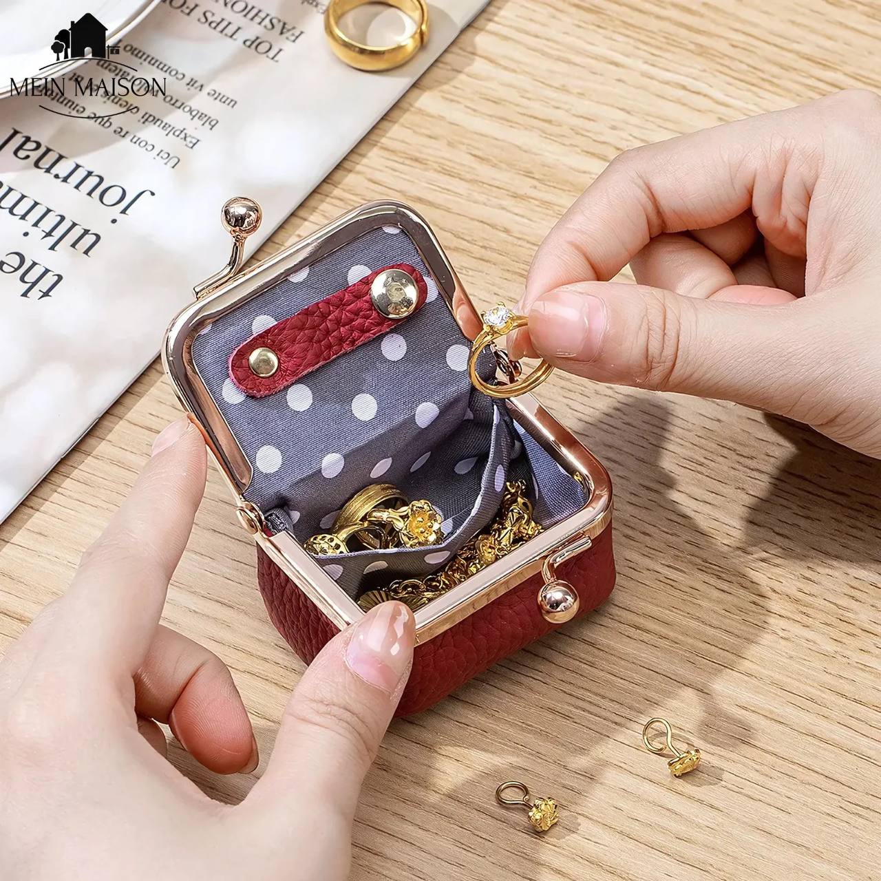 Boîte de rangement à bijoux de voyage compacte