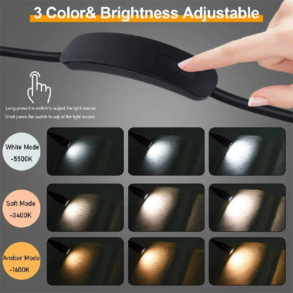 Lampe de lecture à LED portable et réglable pour livre