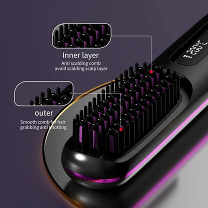 Lisseur à Cheveux Numérique Portable avec Température Réglable