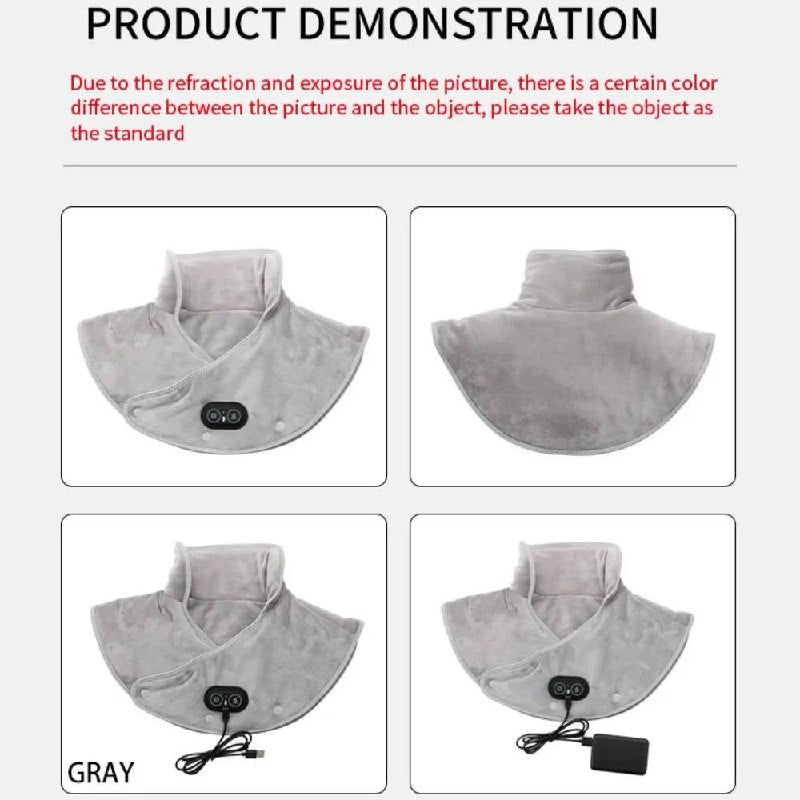Enveloppe thérapeutique chauffante pour le cou avec réglages de chaleur ajustables