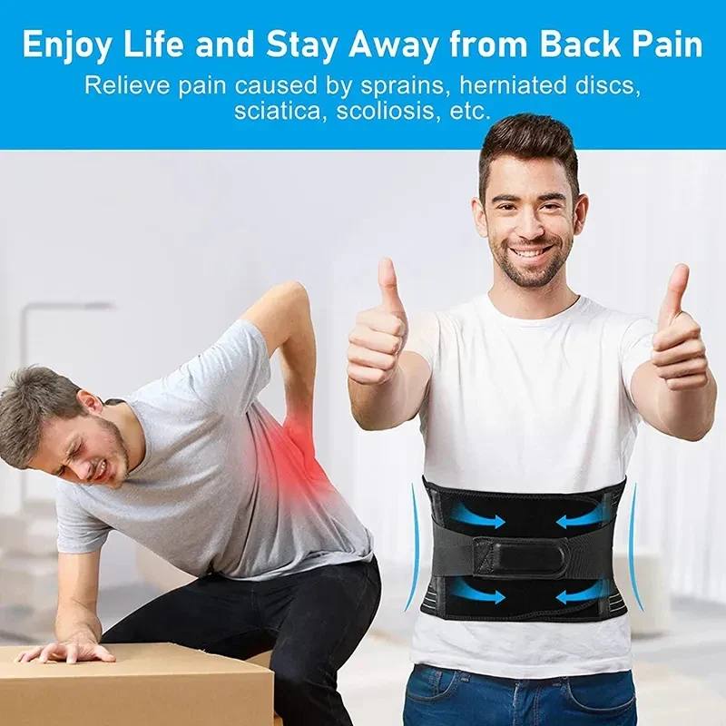 Ceinture lombaire ergonomique avec support en acier réglable