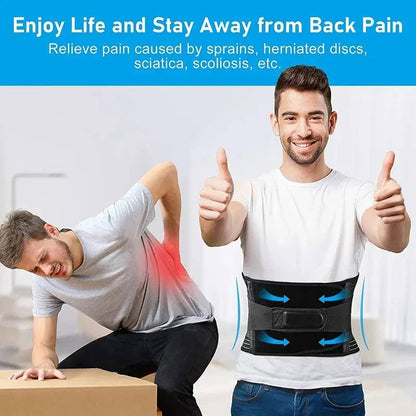 Ceinture lombaire ergonomique avec support en acier réglable
