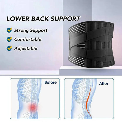 Ceinture lombaire ergonomique avec support en acier réglable