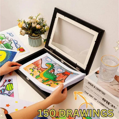 Grand présentoir mural pour les dessins d'enfants