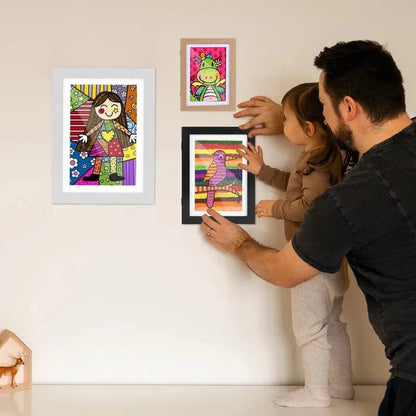 Grand présentoir mural pour les dessins d'enfants
