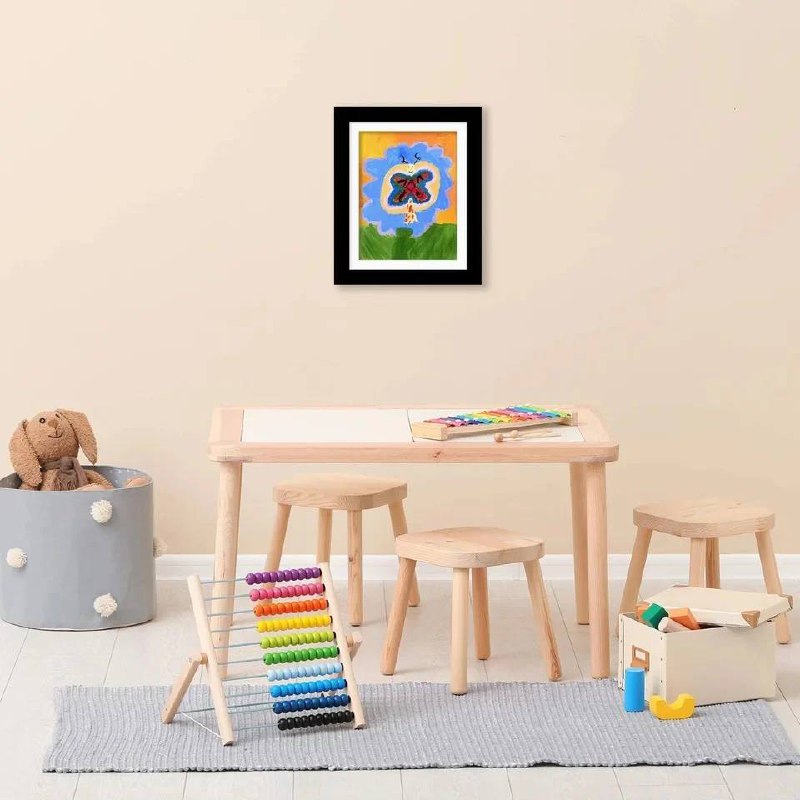 Grand présentoir mural pour les dessins d'enfants