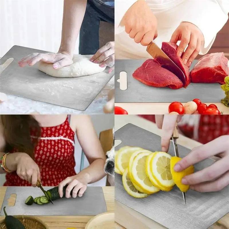 Planche à découper de cuisine en métal durable