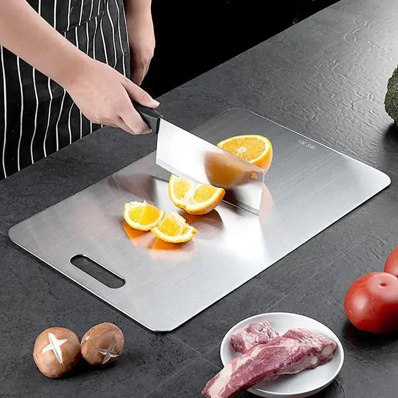 Planche à découper de cuisine en métal durable