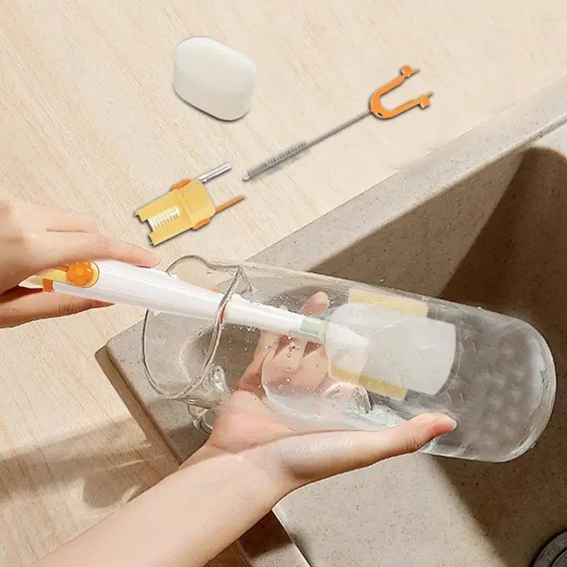 Kit de nettoyage de brosses à bouteilles multifonctionnel