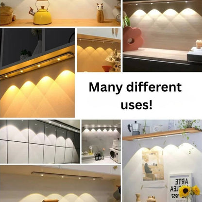Éclairage LED lumineux sous les armoires de cuisine avec capteur