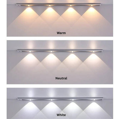 Éclairage LED lumineux sous les armoires de cuisine avec capteur
