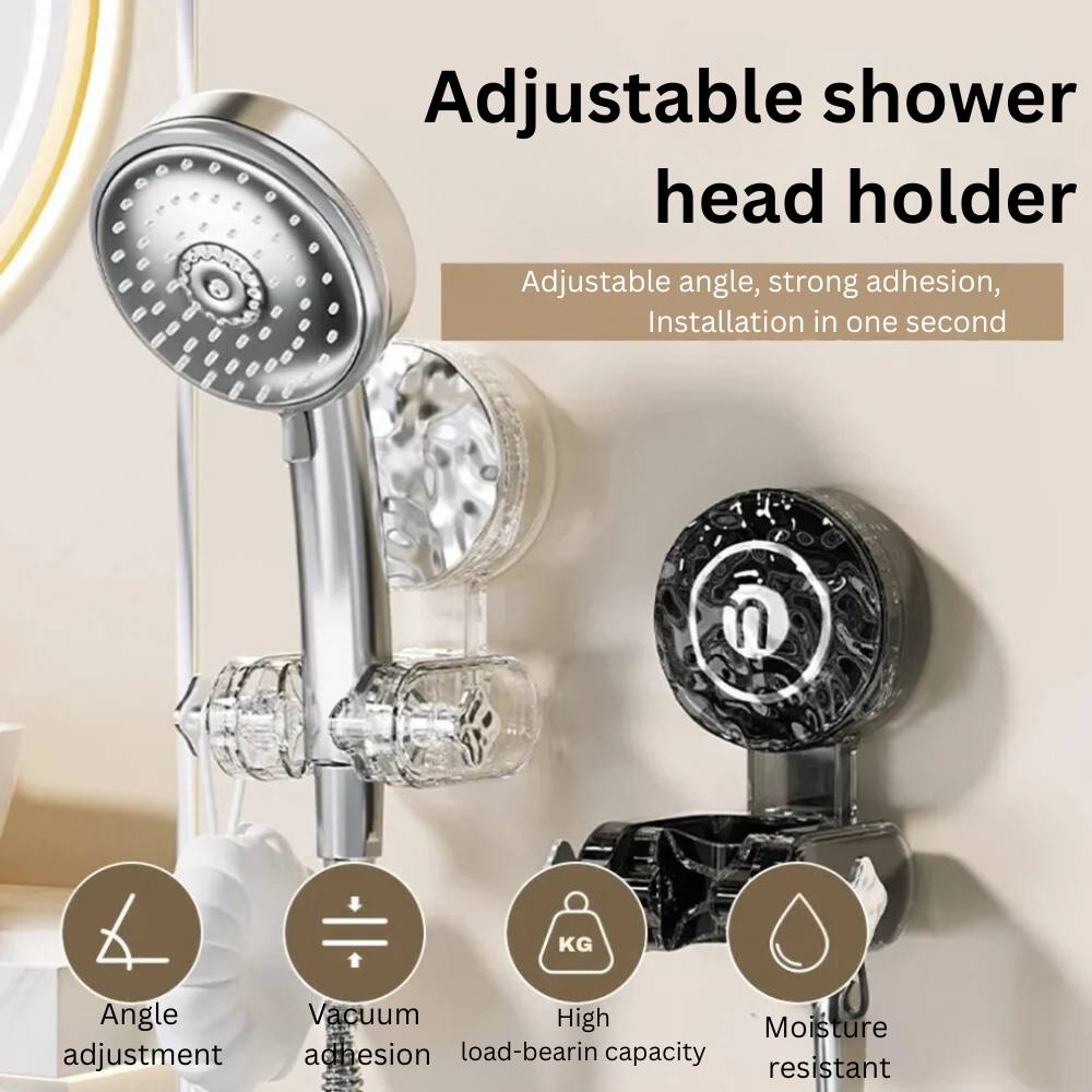 Support de douchette flexible avec ventouse puissante