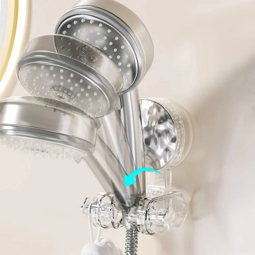 Support de douchette flexible avec ventouse puissante