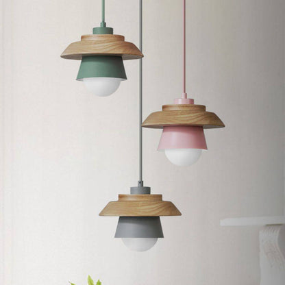 Plafonnier Rustique en Bois