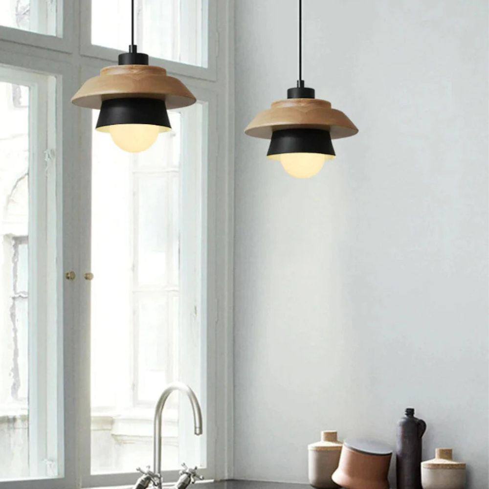 Plafonnier Rustique en Bois
