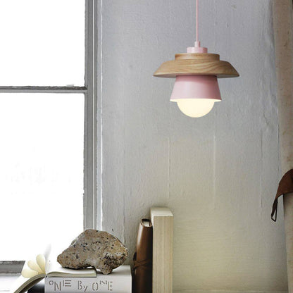 Plafonnier Rustique en Bois