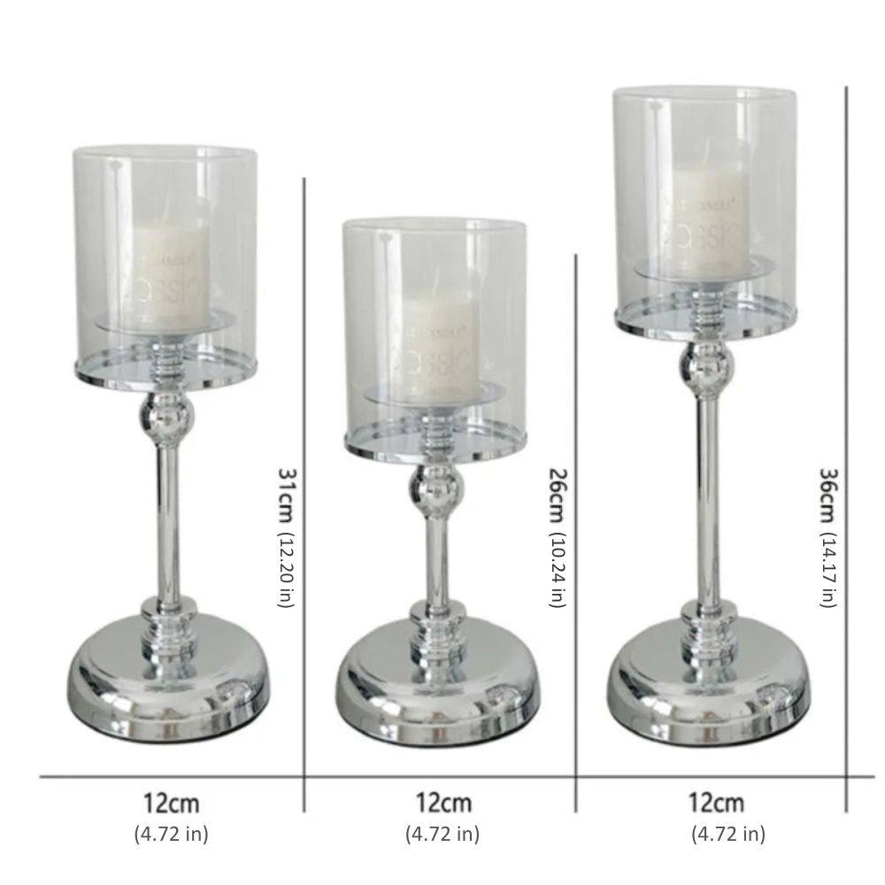 Photophore en verre élégant pour la décoration intérieure moderne