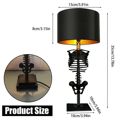 Lampe de bureau crâne foncé, Lampe décorative unique