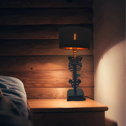 Lampe de bureau crâne foncé, Lampe décorative unique