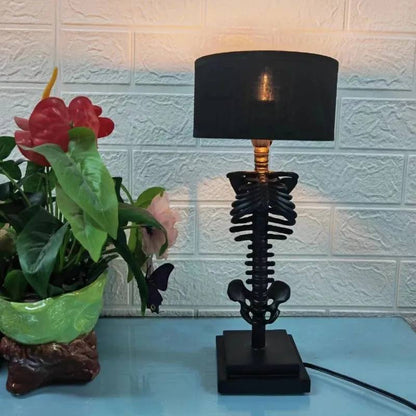Lampe de bureau crâne foncé, Lampe décorative unique