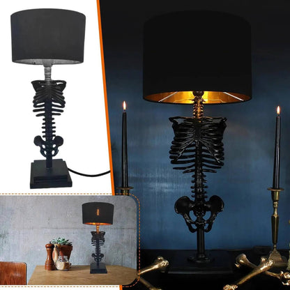 Lampe de bureau crâne foncé, Lampe décorative unique