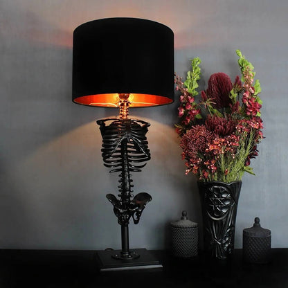 Lampe de bureau crâne foncé, Lampe décorative unique