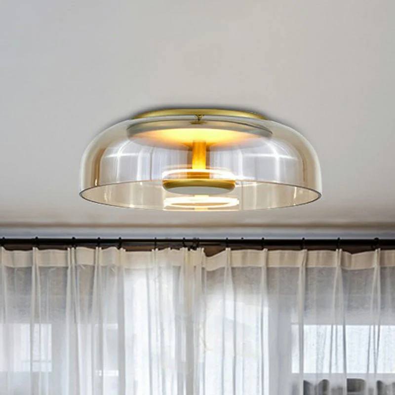 Plafonnier LED en verre élégant