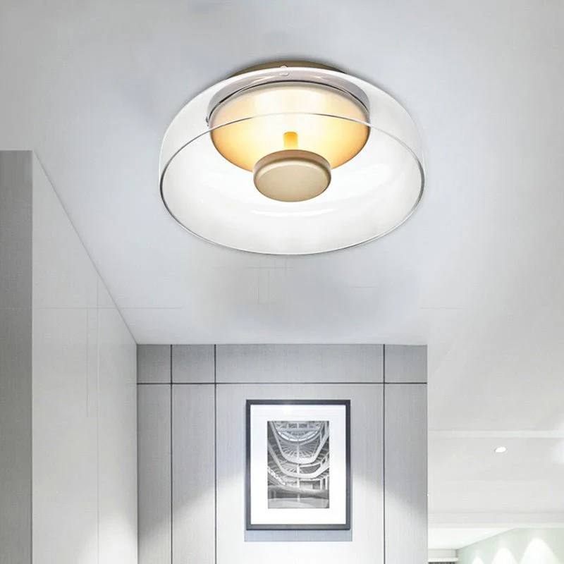 Plafonnier LED en verre élégant