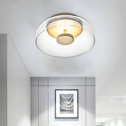 Plafonnier LED en verre élégant
