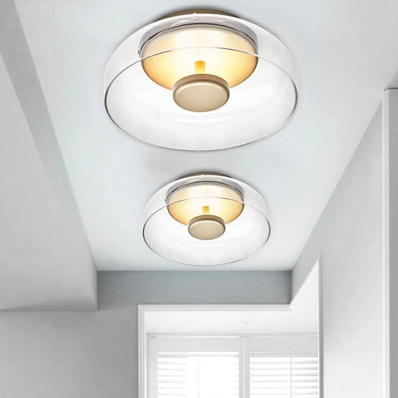 Plafonnier LED en verre élégant