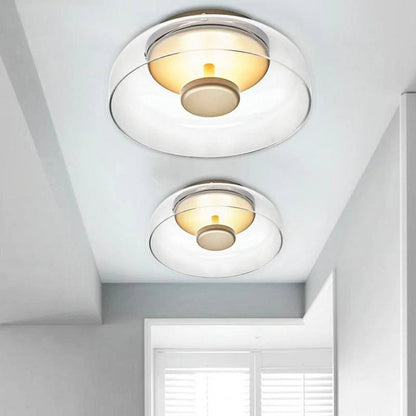 Plafonnier LED en verre élégant