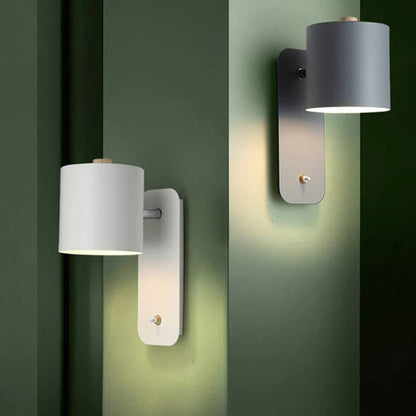 Applique murale de chambre à coucher LED élégante avec interrupteur marche/arrêt