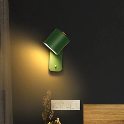 Applique murale de chambre à coucher LED élégante avec interrupteur marche/arrêt