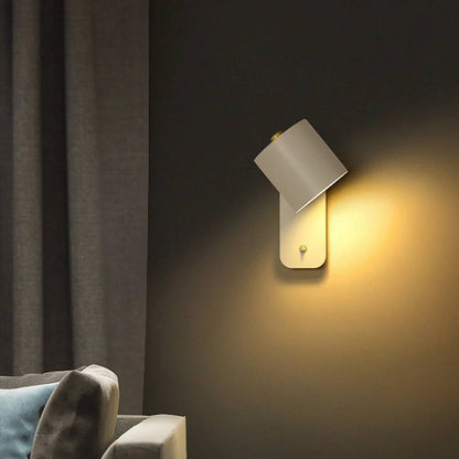 Applique murale de chambre à coucher LED élégante avec interrupteur marche/arrêt