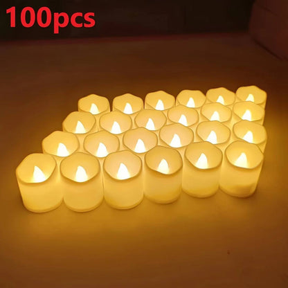 Bougies LED Chauffe-plat Blanc Chaud à Piles