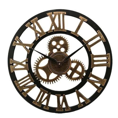Horloge murale rustique mécanique de style classique