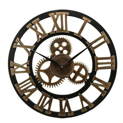 Horloge murale rustique mécanique de style classique