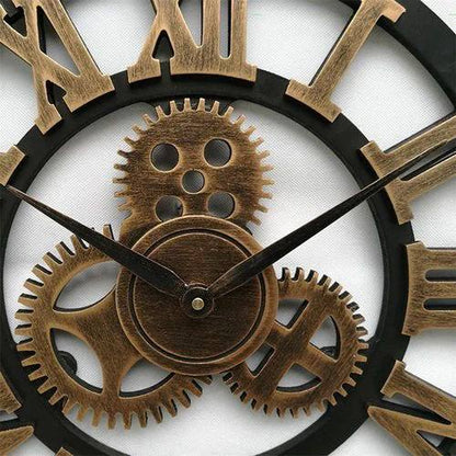 Horloge murale rustique mécanique de style classique