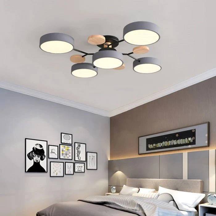 Plafonnier LED nordique élégant, style branche d'arbre