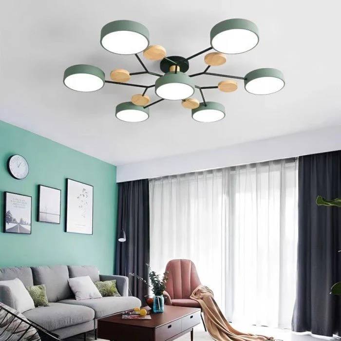 Plafonnier LED nordique élégant, style branche d'arbre