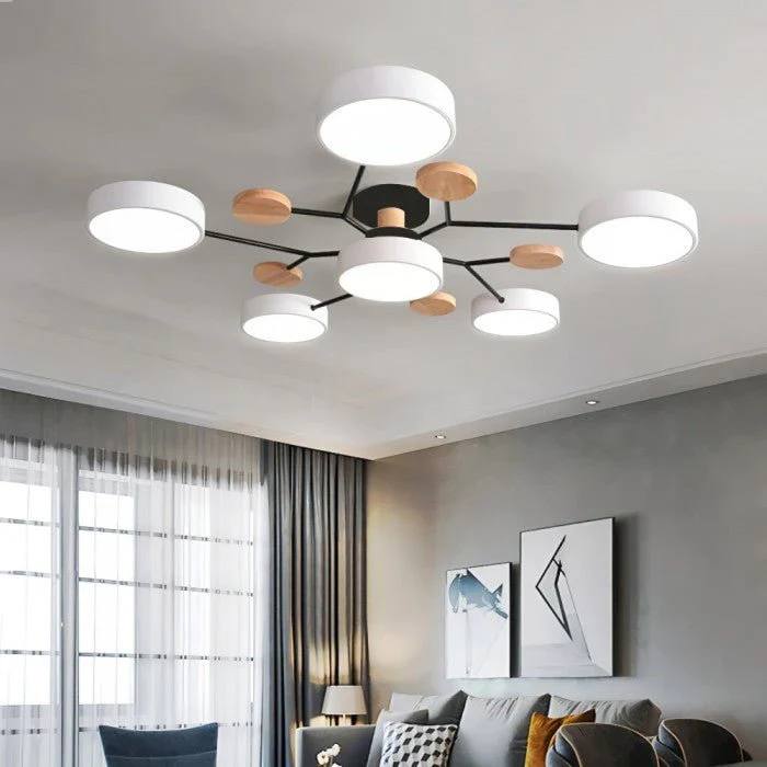 Plafonnier LED nordique élégant, style branche d'arbre
