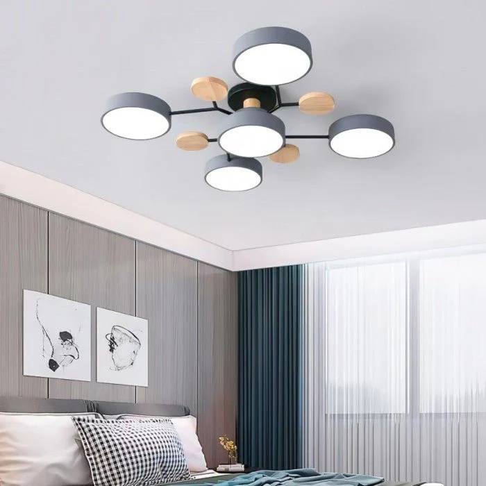 Plafonnier LED nordique élégant, style branche d'arbre