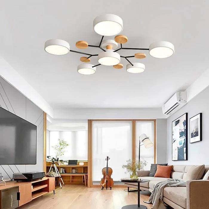 Plafonnier LED nordique élégant, style branche d'arbre