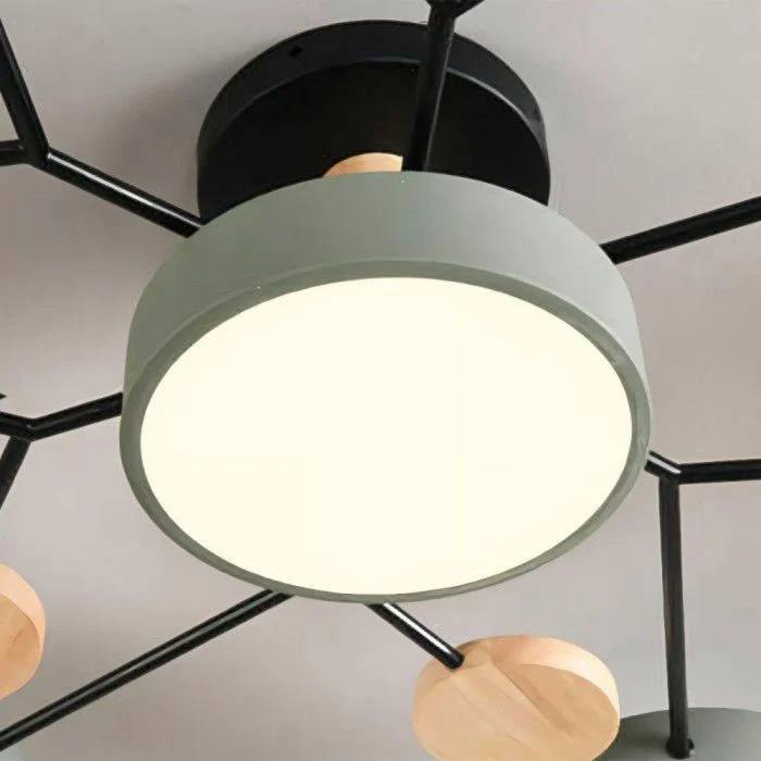 Plafonnier LED nordique élégant, style branche d'arbre