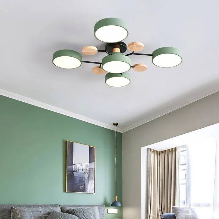 Plafonnier LED nordique élégant, style branche d'arbre