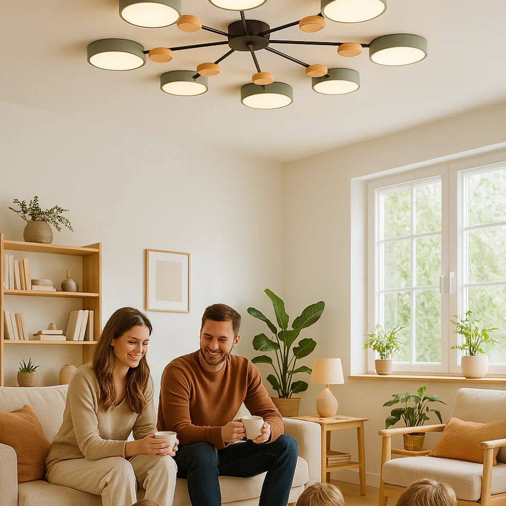 Plafonnier LED nordique élégant, style branche d'arbre